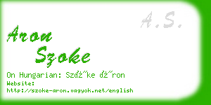 aron szoke business card